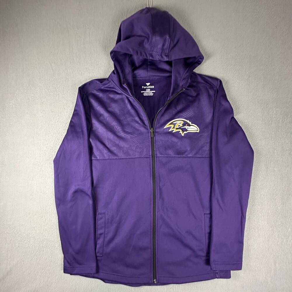 Baltimore Ravens Men's L Purple Fanatics Full Zip Hoodie NFL